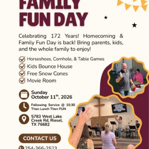 Flyer for family fun day